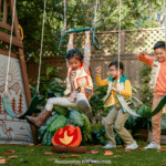 Ranger Retreat Wooden Swing Set/Playset with Tent, Tube Slide and 3-Swings - Image 8