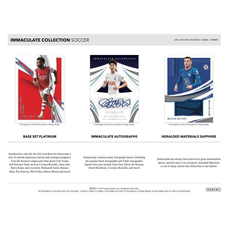 2021PaniniImmaculateSoccerHobbyBoxSalesSheet1.jpg 2021 Panini Immaculate Soccer Hobby Box - Image 1