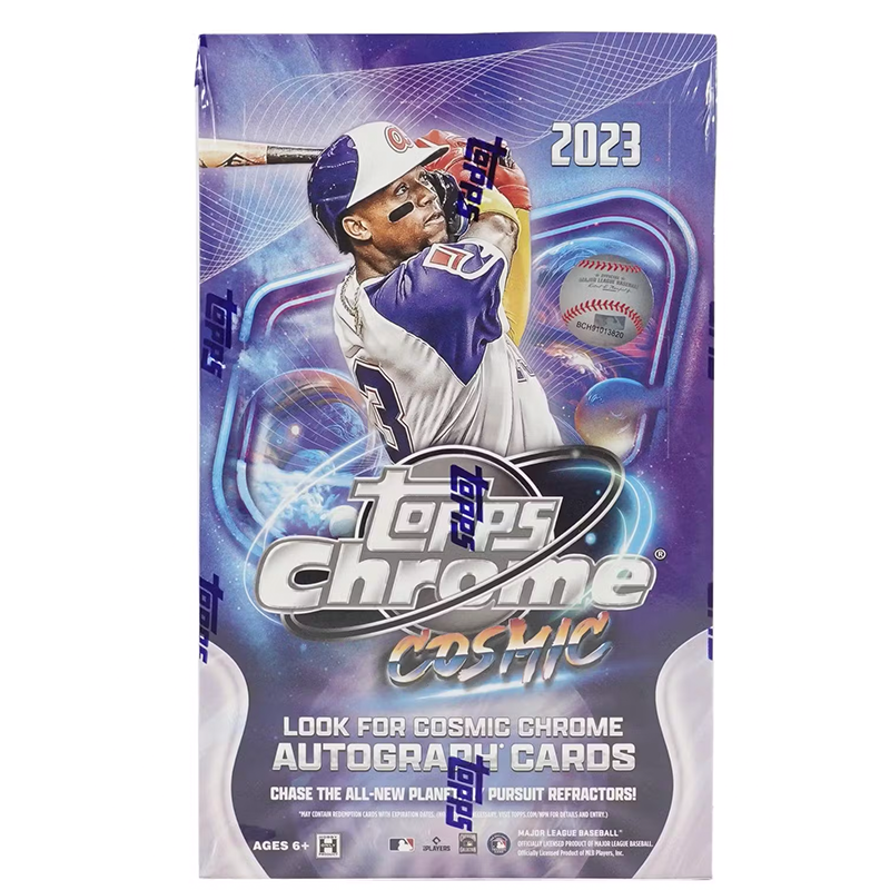 2023TOPPSCOSMICCHROMEBASEBALLHOBBYBOX_d7d035e6-6eb1-4d30-91c7-e07682175e77.png 2023 Topps Cosmic Chrome Baseball Hobby Box - Image 1