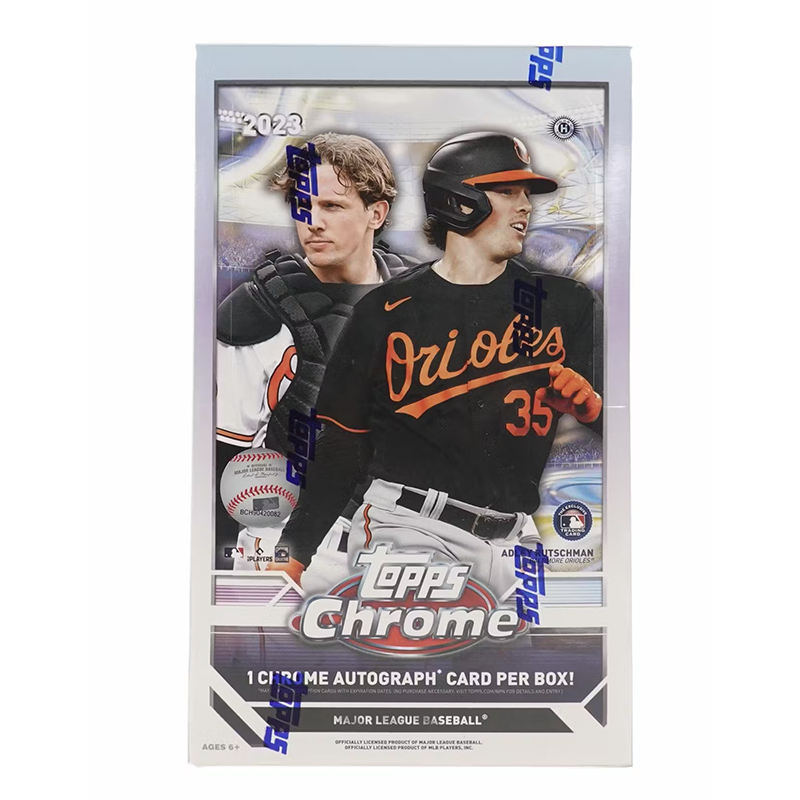 2023ToppsChromeBaseballHobbyBox.png 2023 Topps Chrome Baseball Hobby 12 Box Case - Image 1