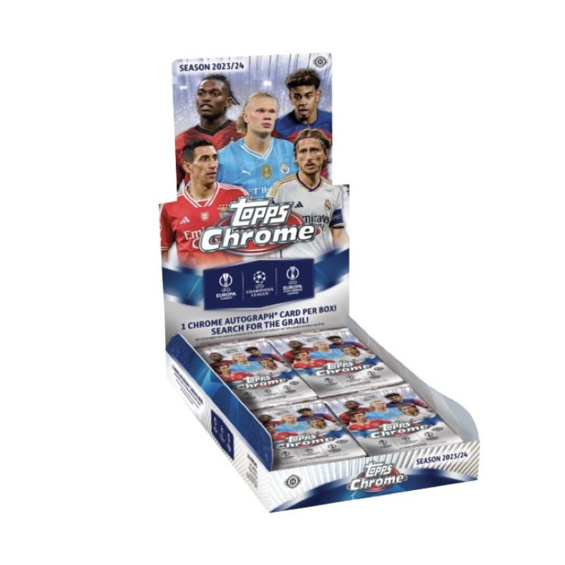 2023/24 Topps UEFA Club Competitions Chrome Soccer Hobby 12 Box Case
