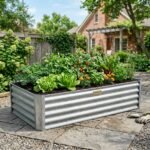 Halford Heavy-Duty Modular Galvanized Steel Raised Garden Bed (8x4x2 ft)