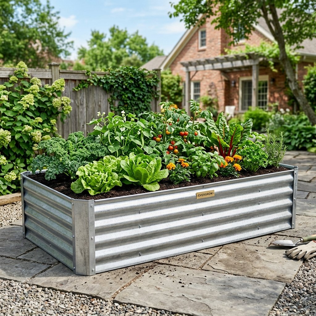 Halford Heavy-Duty Modular Galvanized Steel Raised Garden Bed