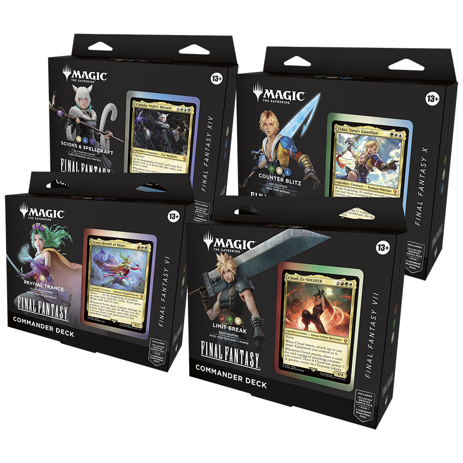 preorder-final-fantasy-commander-decks-spoilers-caser.png Final Fantasy Commander Deck Set of 4 - Image 1