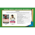 2024 Topps Archives Baseball Hobby 10 Box Case - Image 4