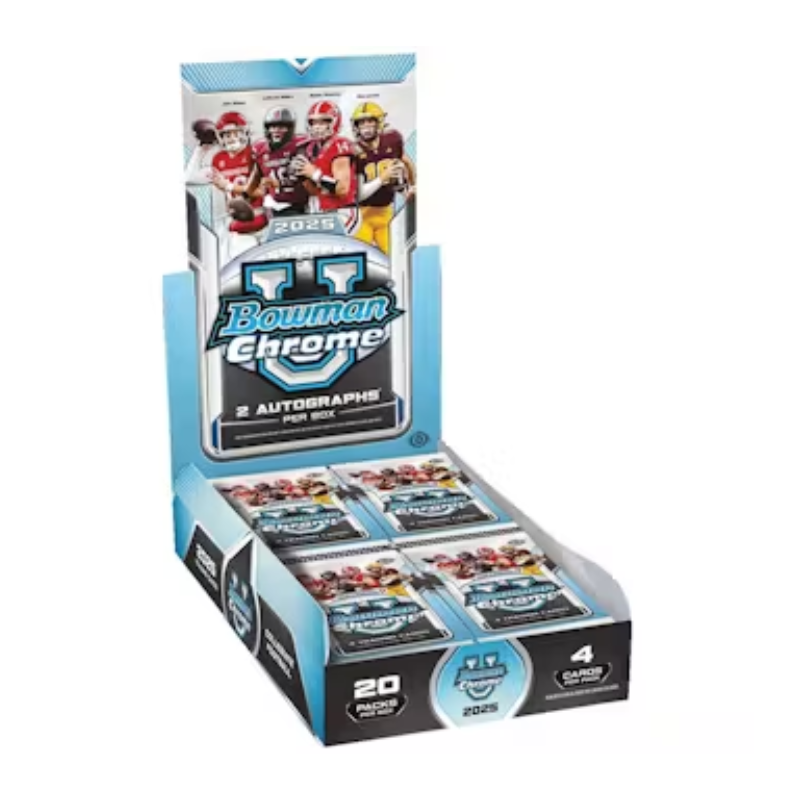 resizingforshopify-2025-10-24T115310.730_e10c4d3f-6e1a-47e9-8af8-8545aaa24d96.png 2025 Bowman University Chrome Football Hobby 12 Box Case - Image 1