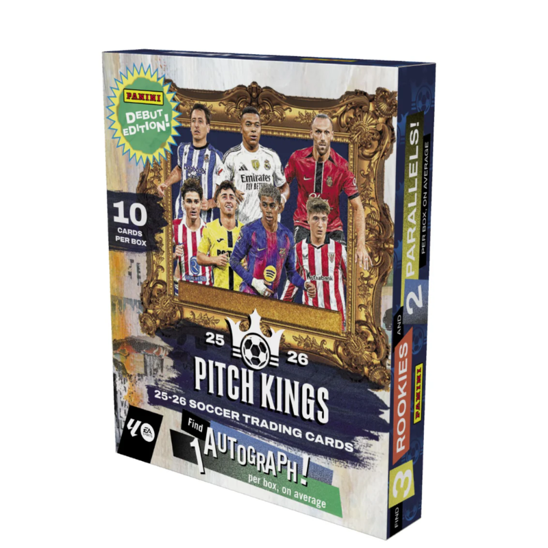 resizingforshopify-2026-06-23T121841.205_ccb958e7-2460-4d52-9706-87348b2e3739.png 2025/26 Panini Pitch Kings Soccer International Hobby Box - Image 1