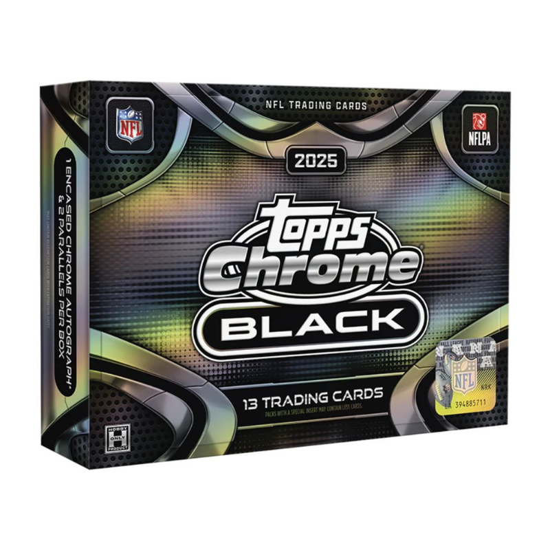 resizingforshopify-2026-07-06T120548.567_37d9b2c5-a852-4b14-afc9-f903d211a31a.png 2025 Topps Chrome Black Football Hobby Box - Image 1