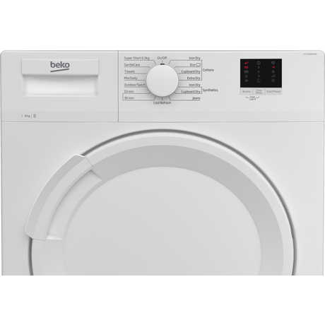 Beko DTLCE80041W 8kg Condenser Tumble Dryer White - Image 2