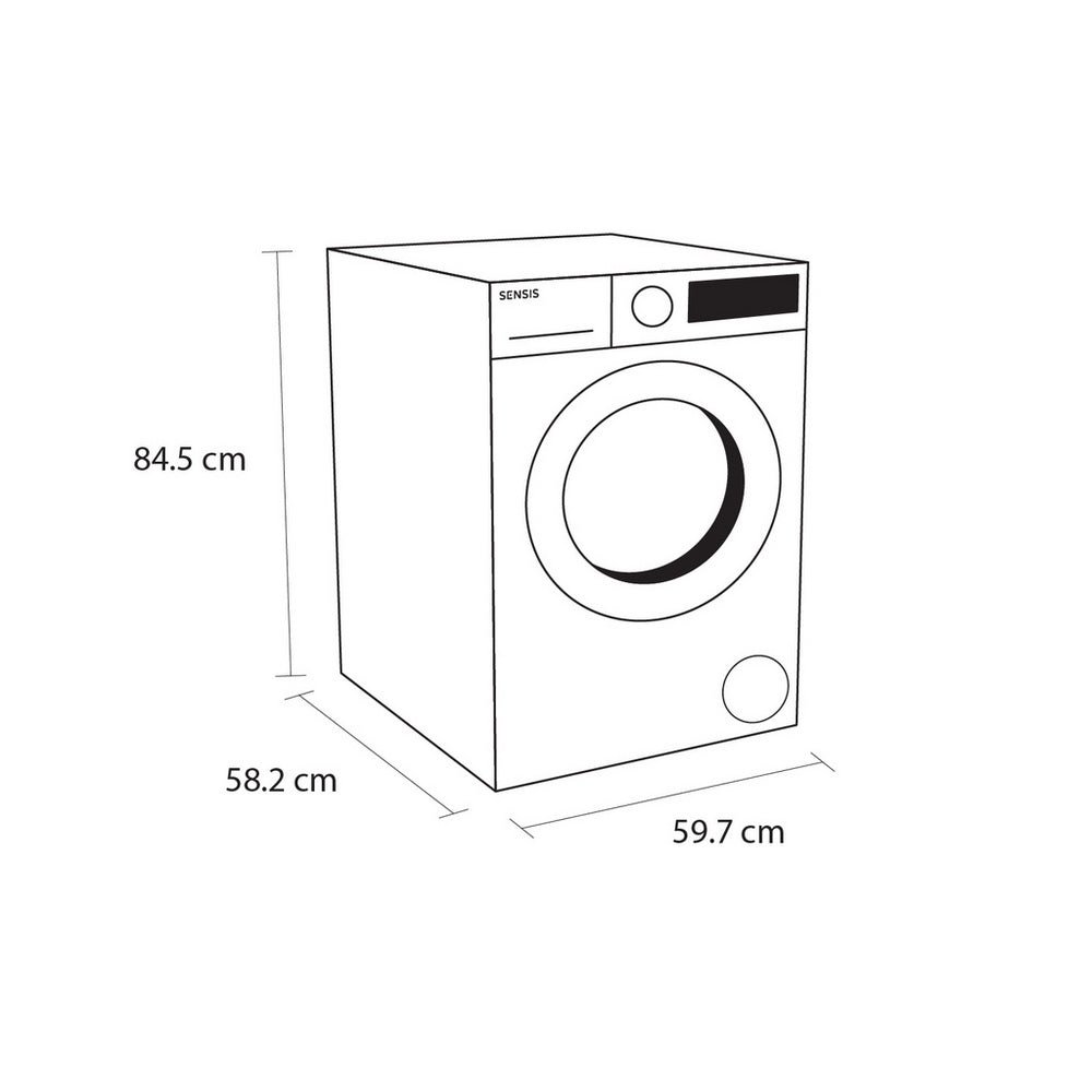 Sensis WMF01914AW 9kg 1400 Spin Washing Machine White - Image 4