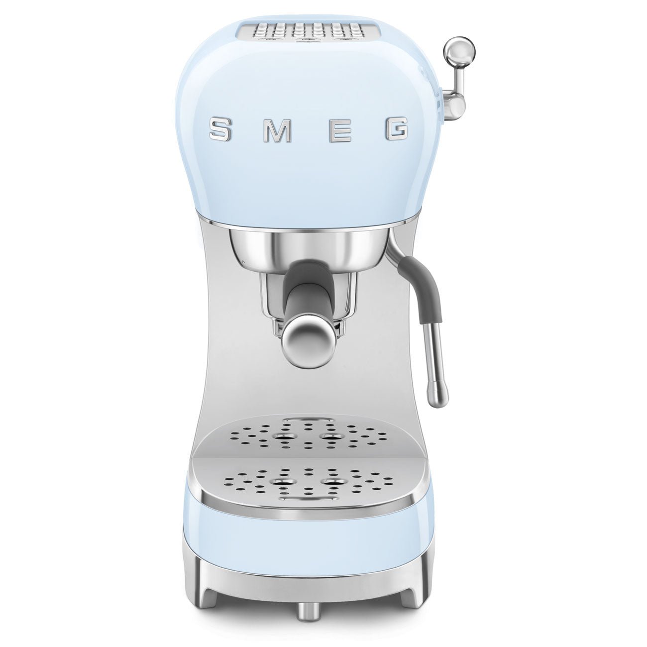 Smeg ECF02PBUK 50s Retro Style Espresso Coffee Machine with Steam Wand Pastel Blue - Image 3